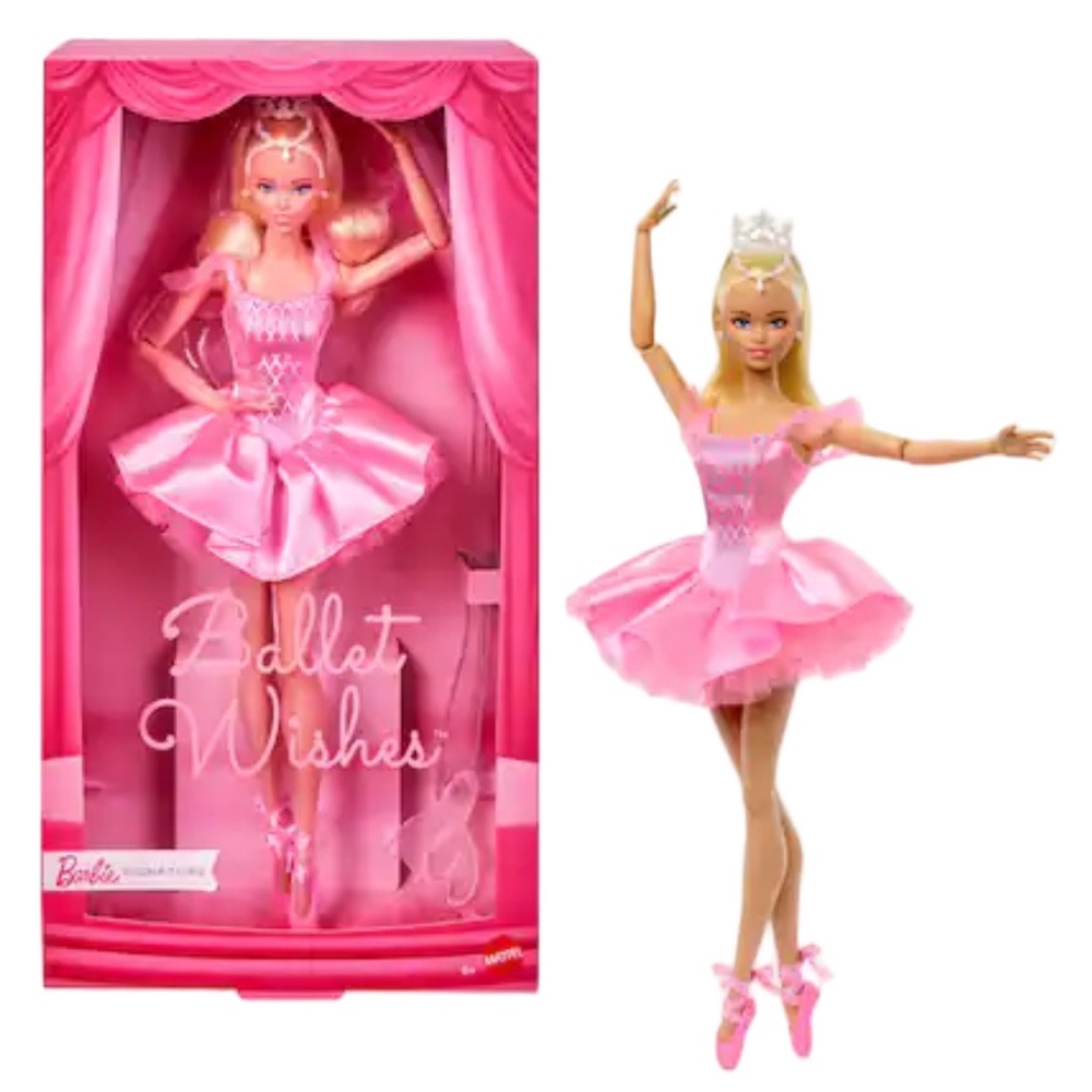Barbie Signature 2024 Ballet Wishes Doll Collection Satiny Pink Tutu - NIB 11”